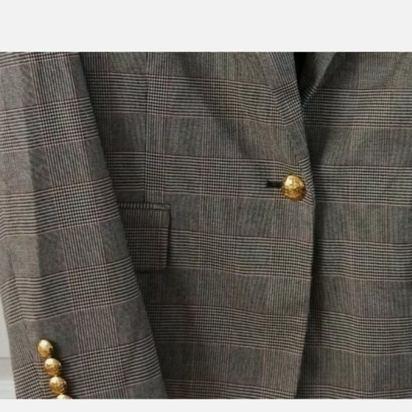 Ralph Lauren glen plaid blazer size 14 - Picture 4 of 15